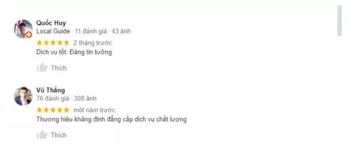 Đánh giá của khách hàng dành cho Trường Thịnh Group