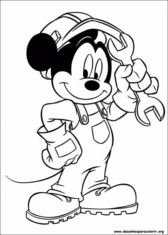 Tranh tô màu chuột Mickey Mouse cho bé trai. (Ảnh: Internet)