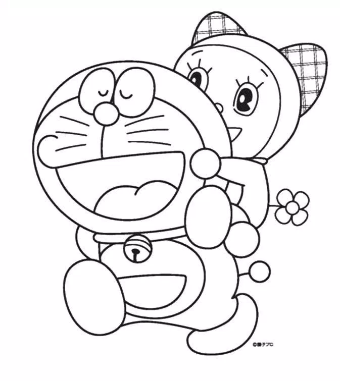 Tranh tô màu Doraemon đáng yêu cho bé. (Ảnh: Internet)