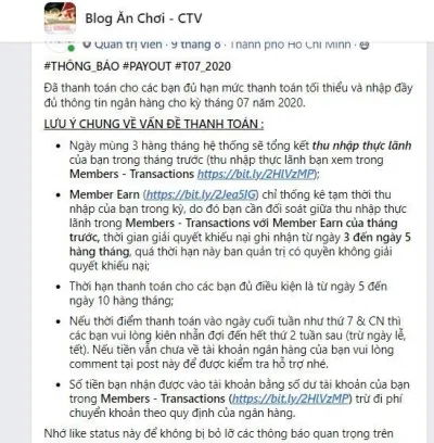 BlogAnChoi luôn uy tín trong việc thanh toán nhuận bút cho CTV (ảnh: BlogAnChoi)