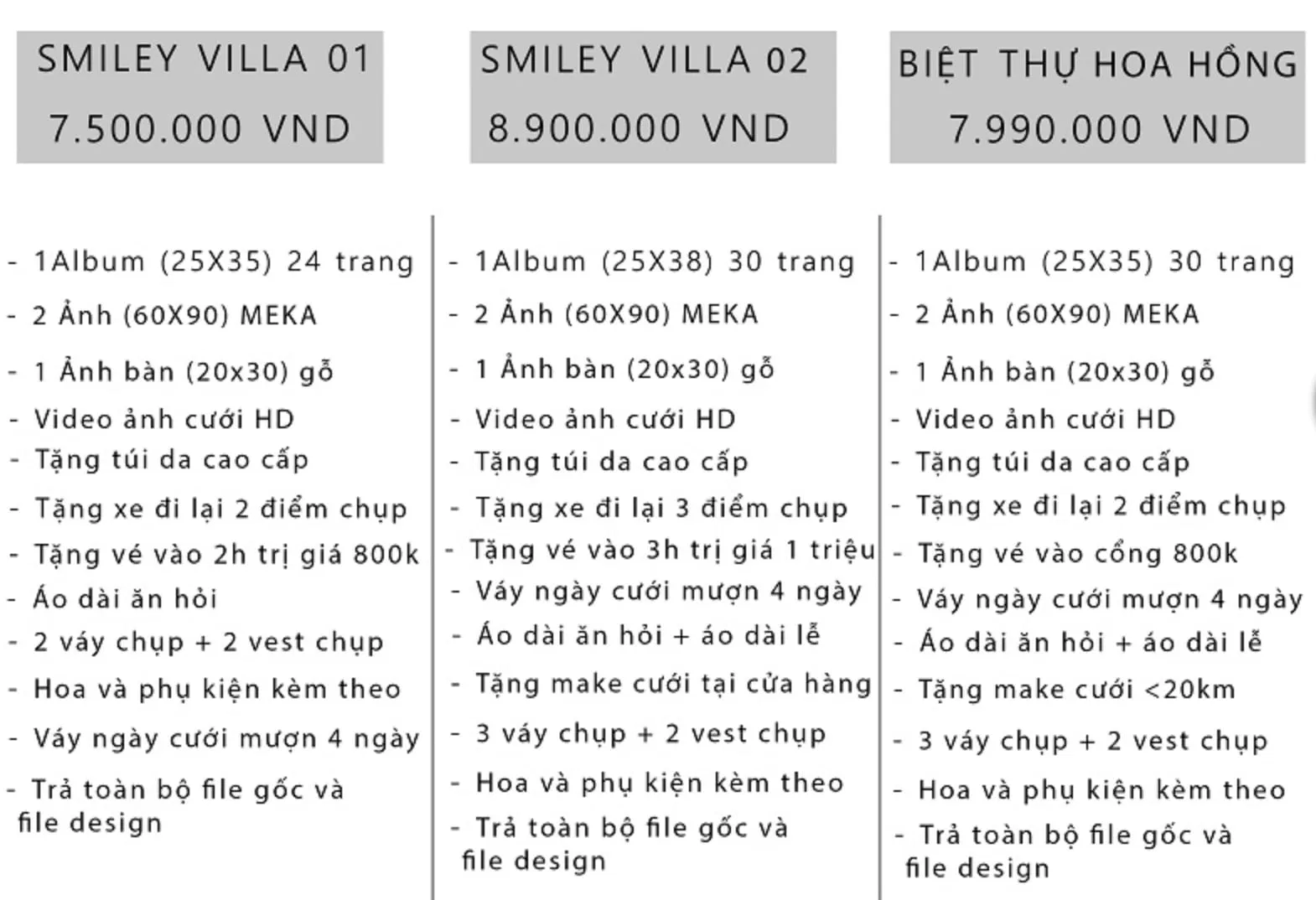 Bảng giá dịch vụ của Mr. Hạnh Phúc Studio (Ảnh BlogAnChoi) Bảng giá dịch vụ của Mr. Hạnh Phúc Studio (Ảnh BlogAnChoi)
