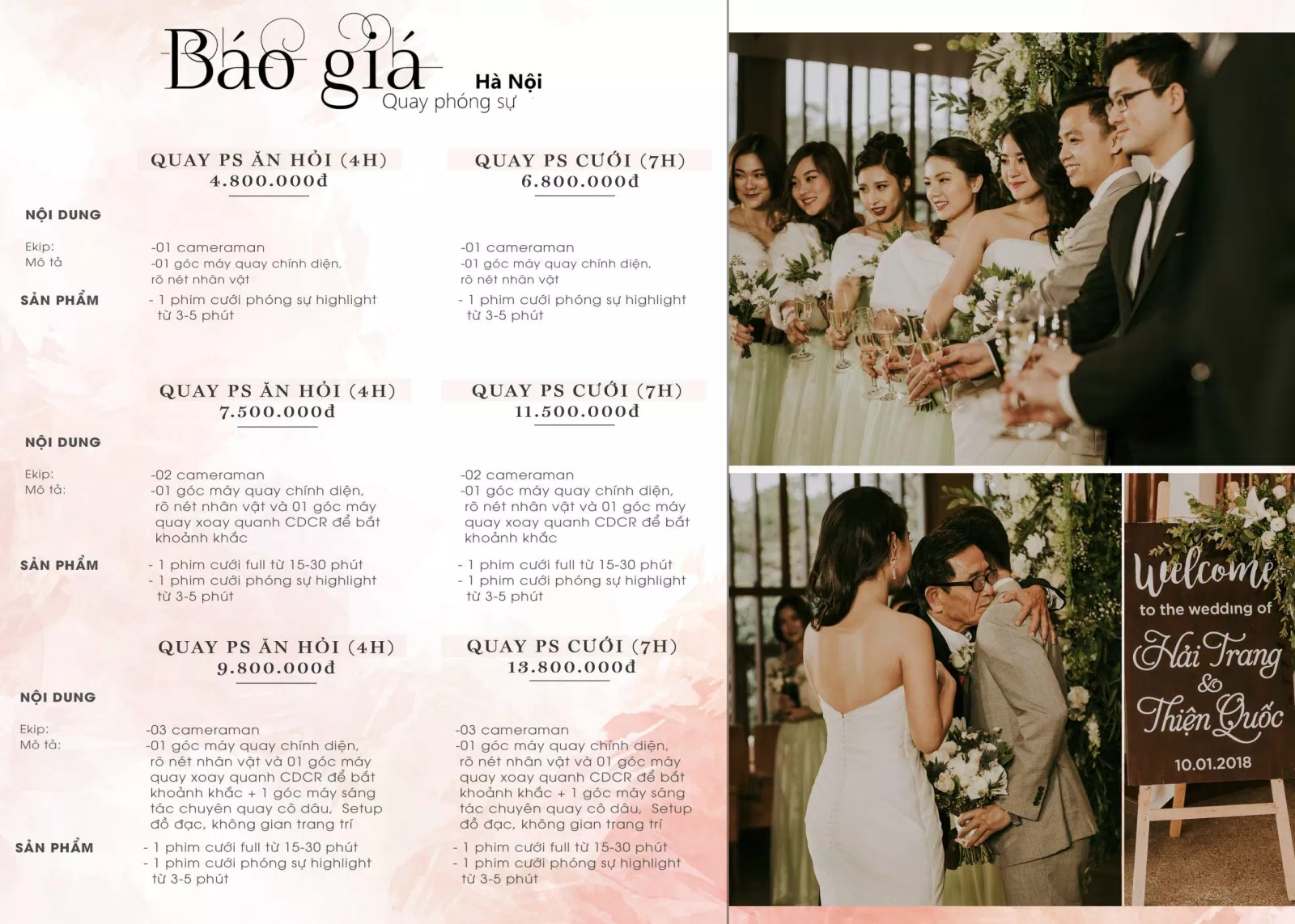 Bảng giá dịch vụ của Nupakachi Wedding Studio (Ảnh Internet) Bảng giá dịch vụ của Nupakachi Wedding Studio (Ảnh Internet)