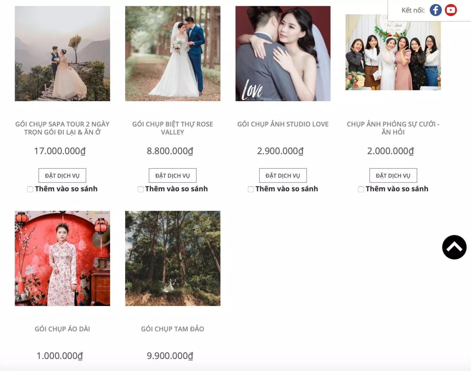 Bảng giá dịch vụ của Yêu Media Studio (Ảnh BlogAnChoi)