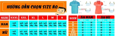 Bảng size áo của Công Ty May Mặc Đồng Phục Viet Style (Ảnh Viet Style)