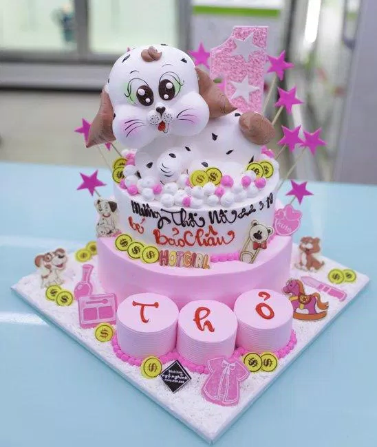 Bánh kem sinh nhật dành cho bé gái cực dễ thương (Ảnh: internet)