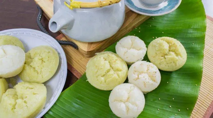 Bánh bò rễ tre có vị ngọt béo, xốp mềm đặc trưng (Nguồn: Internet)