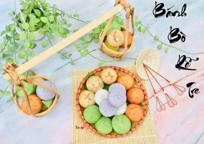 Bánh bò rễ tre, món ăn dân gian quen thuộc (Nguồn: Internet)