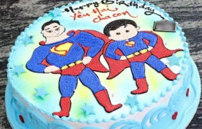 Bánh sinh nhật cho hai cha con cực đáng yêu (Ảnh: internet) Bánh sinh nhật cho hai cha con cực đáng yêu (Ảnh: internet)