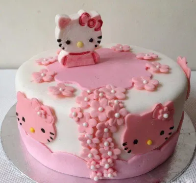 Bánh kem sinh nhật cho các bé gái thích mèo Hello Kitty (Ảnh: internet) Bánh kem sinh nhật cho các bé gái thích mèo Hello Kitty (Ảnh: internet)