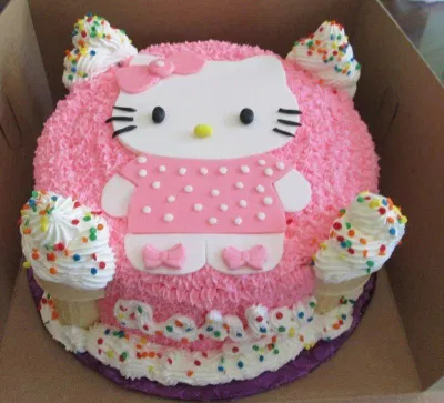 Chiếc bánh sinh nhật in hình mèo Hello Kitty cực xinh (Ảnh: internet) Chiếc bánh sinh nhật in hình mèo Hello Kitty cực xinh (Ảnh: internet)