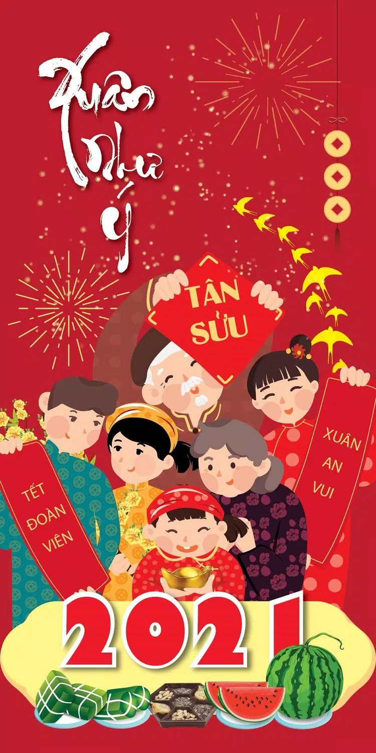 Mẫu thiệp chúc tết đẹp (Ảnh: Internet)