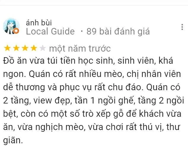 Nhận xét của khách hàng (Ảnh: BlogAnChoi)