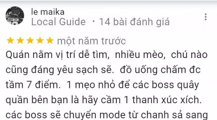 Nhận xét của khách hàng (Ảnh: BlogAnChoi)