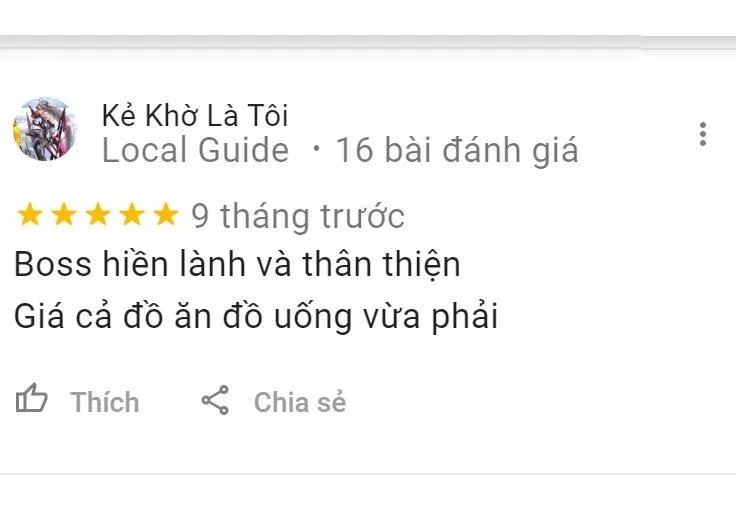 Nhận xét của khách hàng (Ảnh: BlogAnChoi)