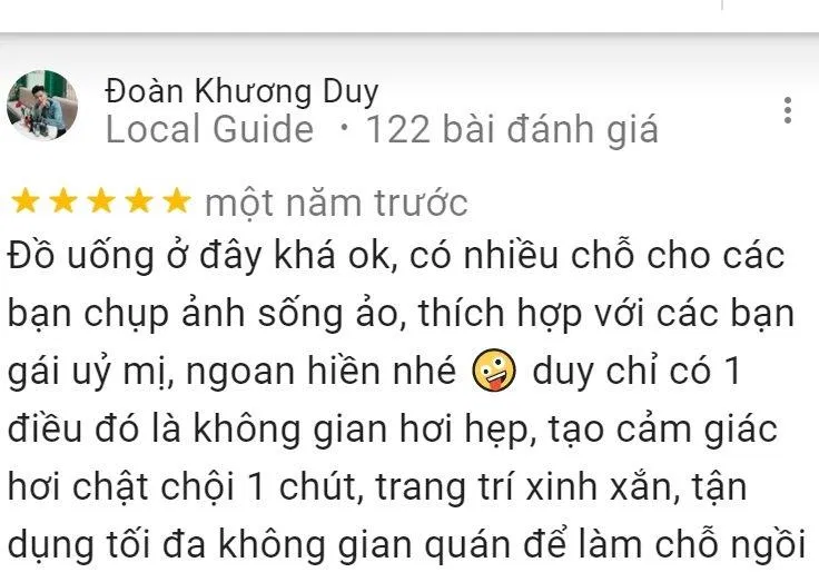 Nhận xét của khách hàng (Ảnh: BlogAnChoi)