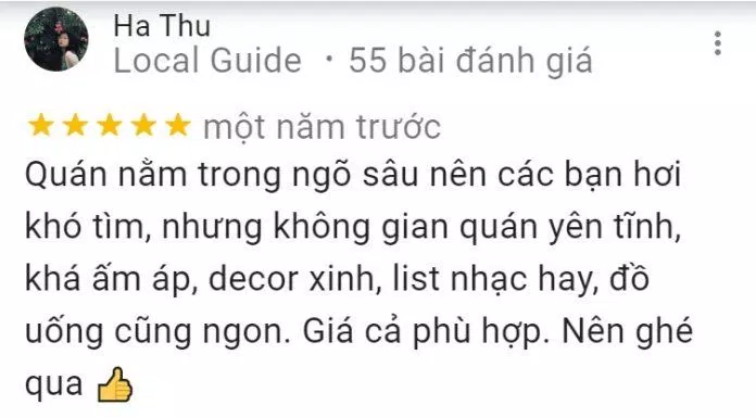 Nhận xét của khách hàng (Ảnh: BlogAnChoi)