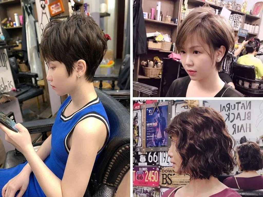 Các kiểu tóc ngắn tại Pinky Hair Salon. (Nguồn: Pinky Hair Salon)