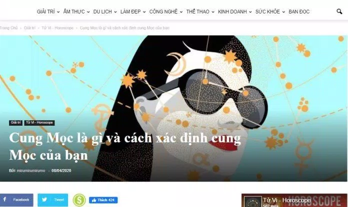 Tôi có được bài viết nhiều like nhất trong "sự nghiệp" khi dấn thân sang chuyên mục Tử Vi - Horoscope (Ảnh: BlogAnChoi)