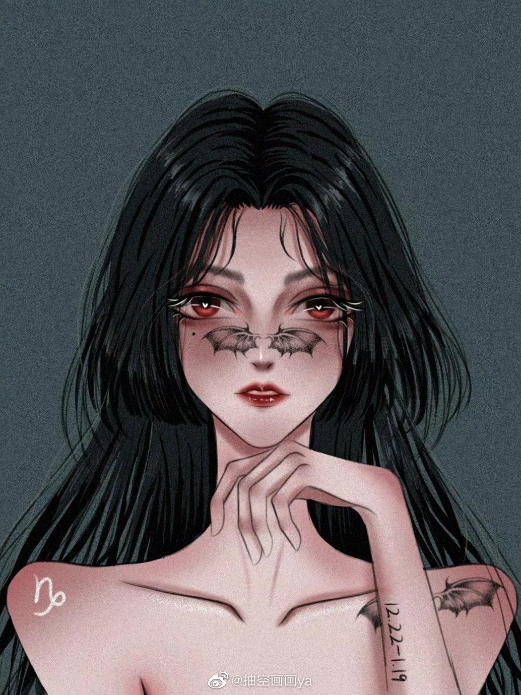 Ma Kết sở hữu đôi mắt chân thành, không giấu diếm bất cứ điều gì (Ảnh: Weibo 抽空画画ya)