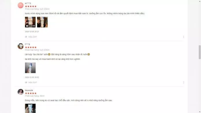 Đánh giá của khách hàng trên Shopee (Ảnh: BlogAnChoi).