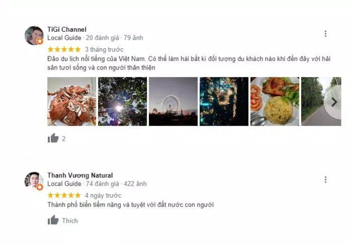 Đánh giá của du khách khi đến đảo Phú Quốc (Nguồn: Internet)