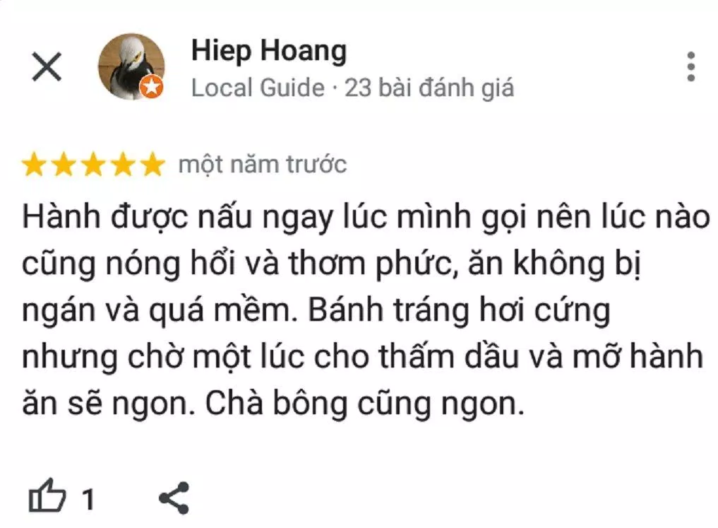 Đánh giá của khách về quán (ảnh: BlogAnChoi)