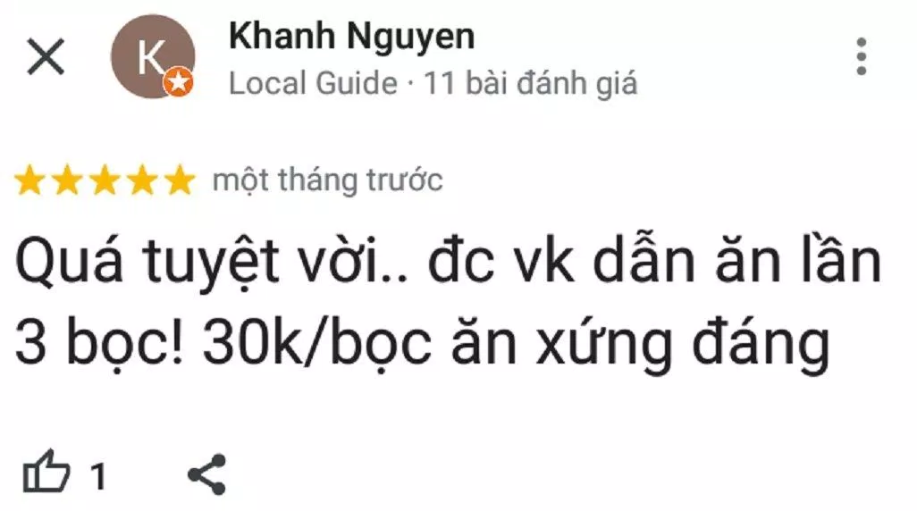 Đánh giá của khách hàng về quán (ảnh: BlogAnChoi)