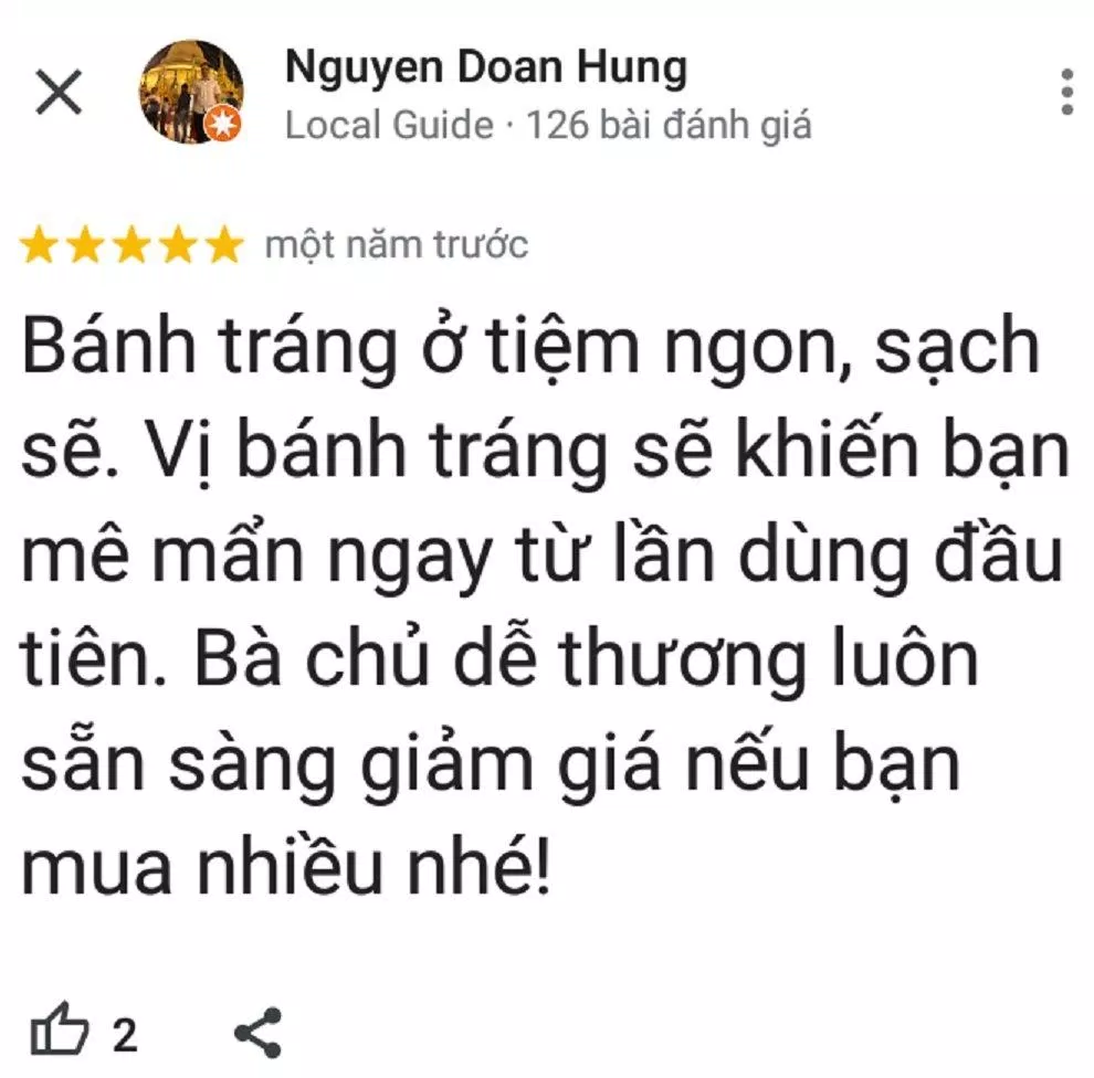 Đánh giá của khách về quán (ảnh: BlogAnChoi)