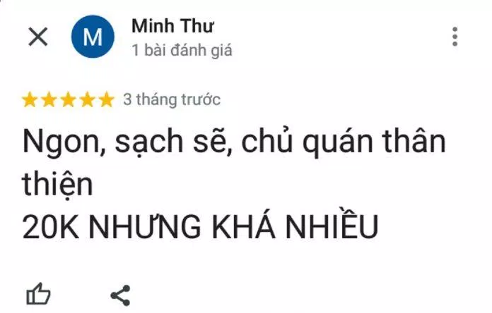 Đánh giá của khách hàng về quán (ảnh: BlogAnChoi)