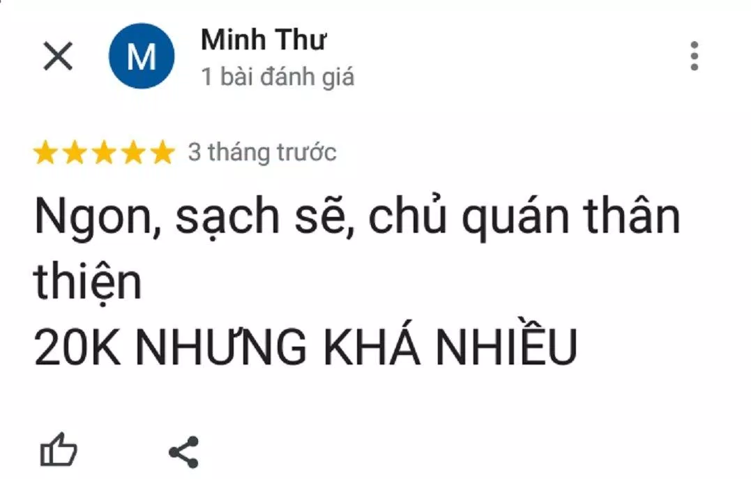 Đánh giá của khách hàng về quán (ảnh: BlogAnChoi)