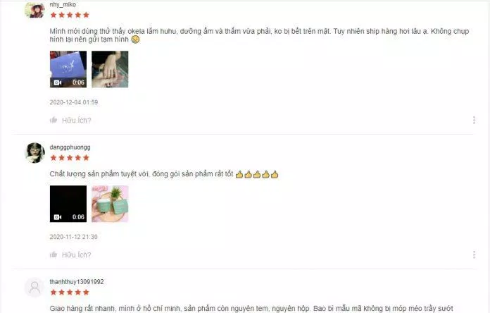 Đánh giá của khách hàng trên shopee (Ảnh: BlogAnChoi).
