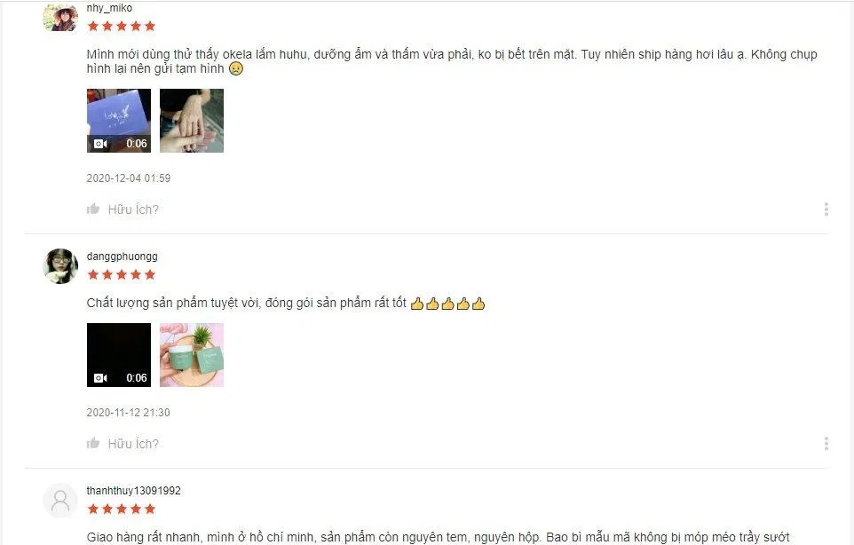 Đánh giá của khách hàng trên shopee (Ảnh: BlogAnChoi).