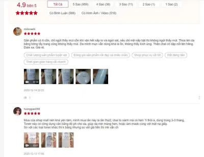 Đánh giá của người dùng trên Shopee (Nguồn: BlogAnChoi)