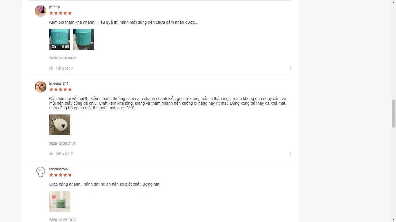 Đánh giá về chất gel của sản phẩm và độ texture (Ảnh: BlogAnChoi).