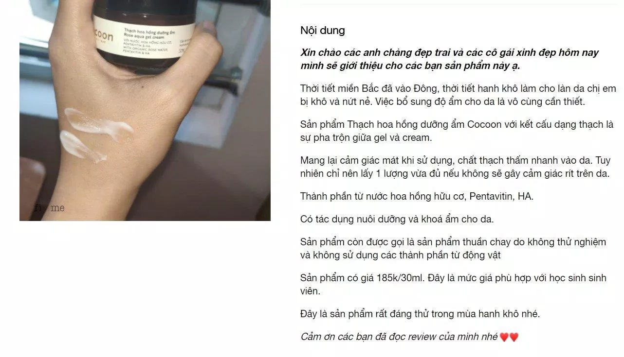 Đánh giá của người dùng trên Fi:me (Nguồn: BlogAnChoi)