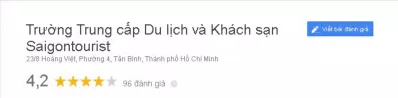 Đánh giá của học viên về Trường trung cấp Du lịch và Khách sạn Saigontourist. (Nguồn: BlogAnChoi)
