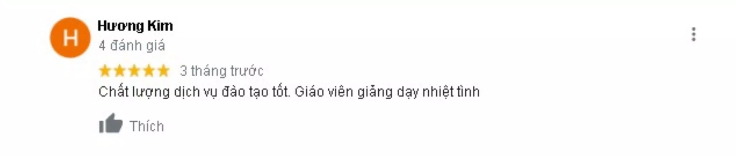 Đánh giá của khách hàng về Học viện đào tạo pha chế NAMAS. (Nguồn: BlogAnChoi)