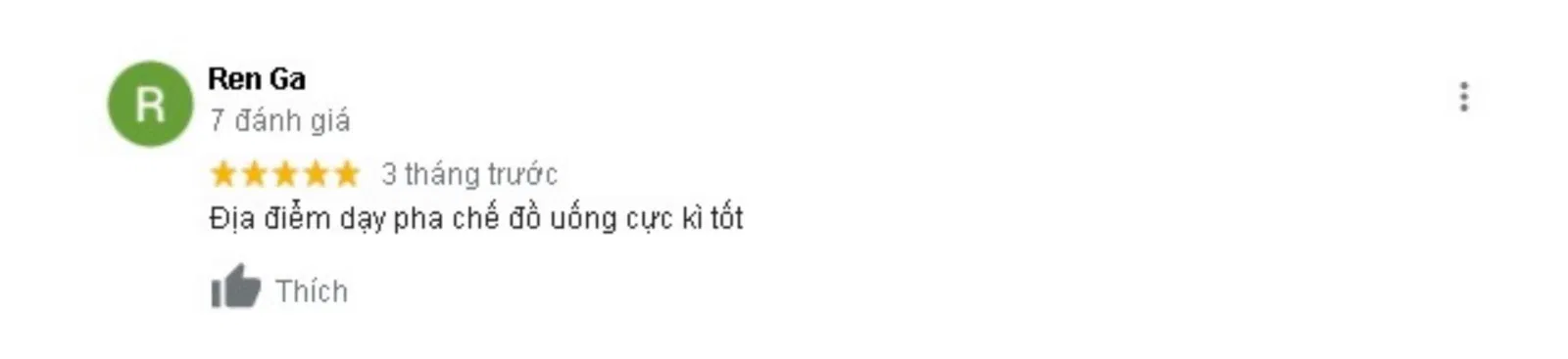 Đánh giá của khách hàng về Học viện đào tạo pha chế NAMAS. (Nguồn: BlogAnChoi)