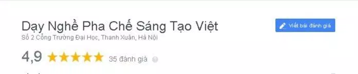 Đánh giá của khách hàng về Dạy nghề pha chế Sáng Tạo Việt. (Nguồn: BlogAnChoi)