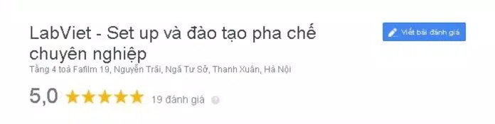 Đánh giá của khách hàng về Đào tạo pha chế chuyên nghiệp LabViet. (Nguồn: BlogAnChoi)