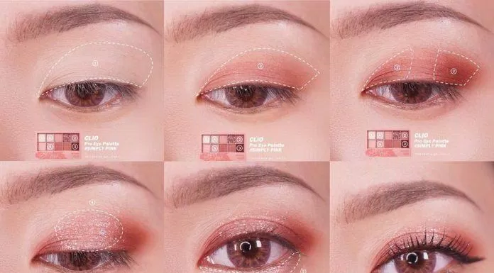 Review màu bảng phấn mắt CLIO Pro Eye Palette - Màu Simply pink. (nguồn: internet)
