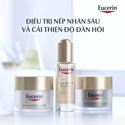 Bộ dưỡng da Eucerin Hyaluron-Filler + Elasticity có tác dụng điều trị nếp nhăn, cải thiện độ đàn hồi của da. (Nguồn: Internet)