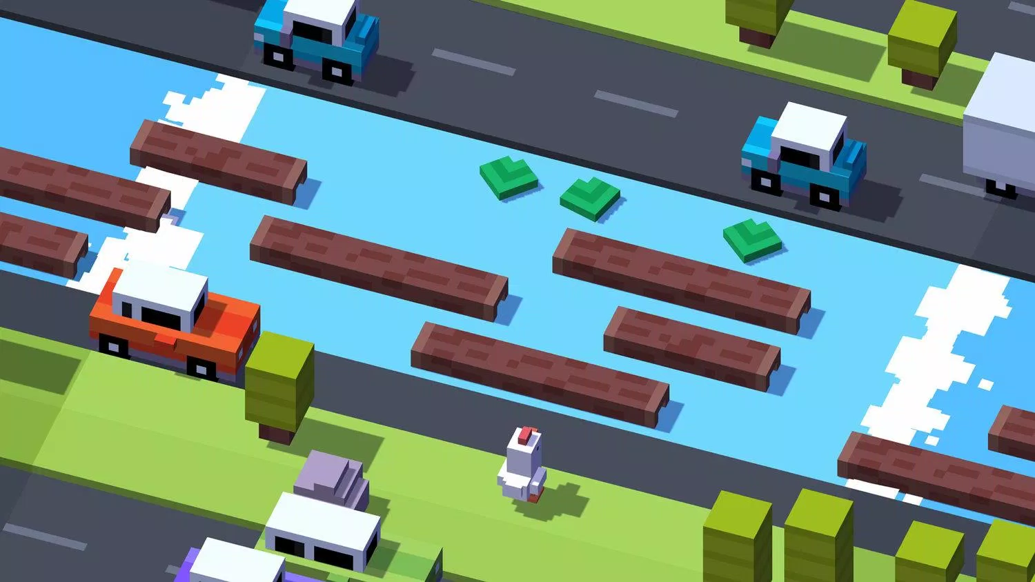 Tựa game 2 người Crossy Road cực thú vị. Nguồn: Interent