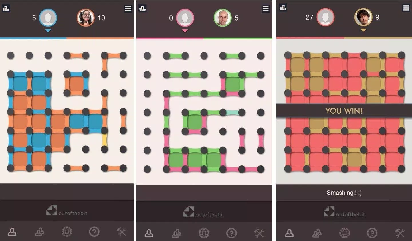 Game Dots and Boxes cực thú vị dành cho 2 người. Nguồn: Interent