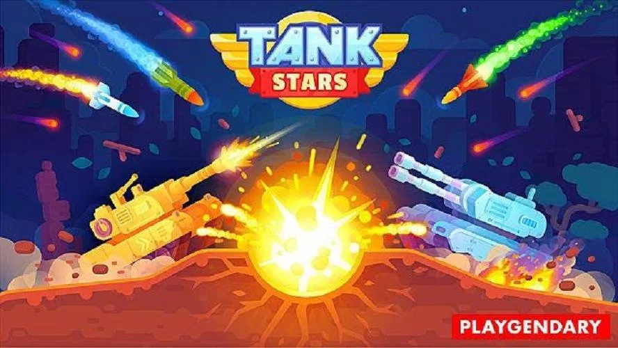 Game 2 người Tank Stars. Nguồn: Internet