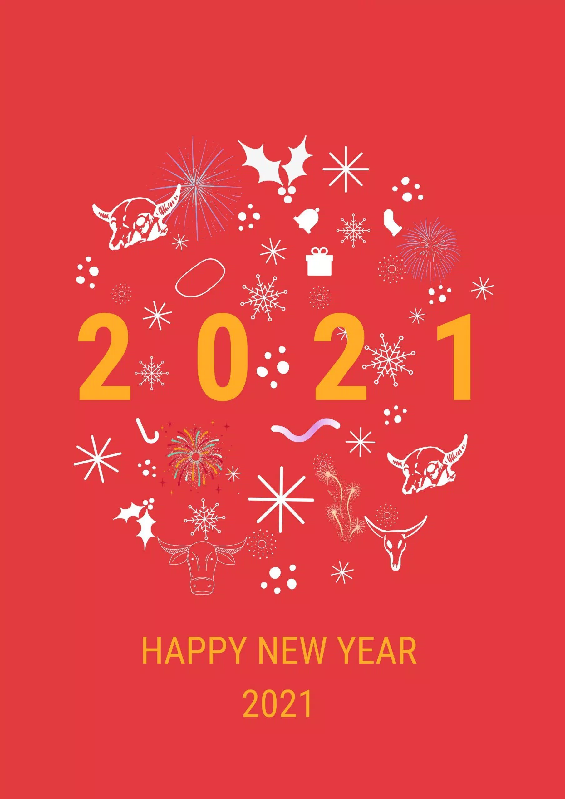 Thiệp chúc mừng năm mới 2021 (Ảnh: dthha11)
