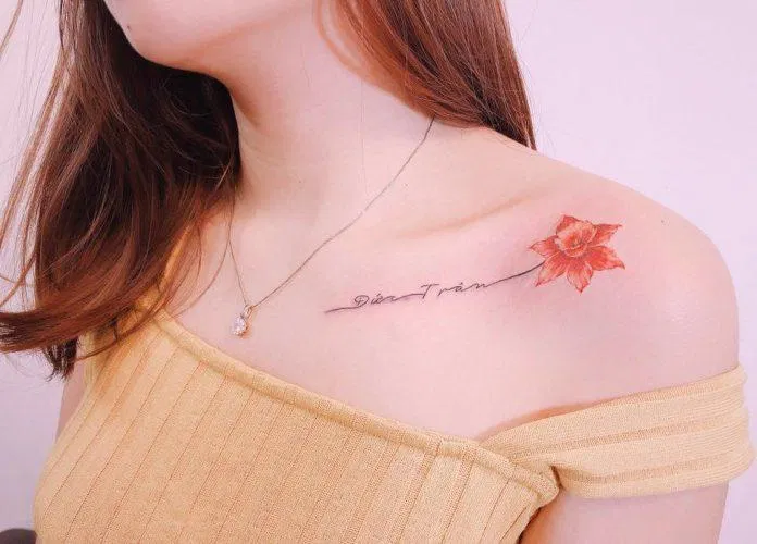 Hình xăm đẹp lãng mạn cho nữ. (Ảnh: Internet) Hình xăm đẹp lãng mạn cho nữ. (Ảnh: Internet)