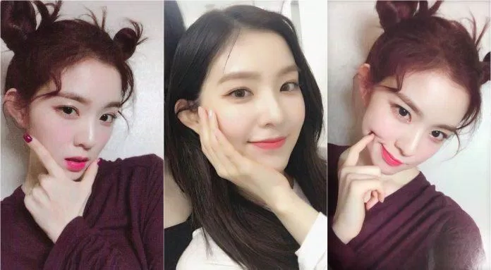 Irene (Red Velvet) tận dụng tối đa tư thế tạo dáng "Bệnh đau răng" khi đang selfie (Nguồn: Internet).