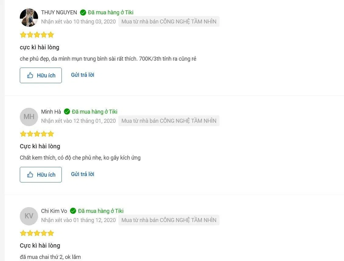 Đánh giá từ người dùng (Nguồn: BlogAnChoi)