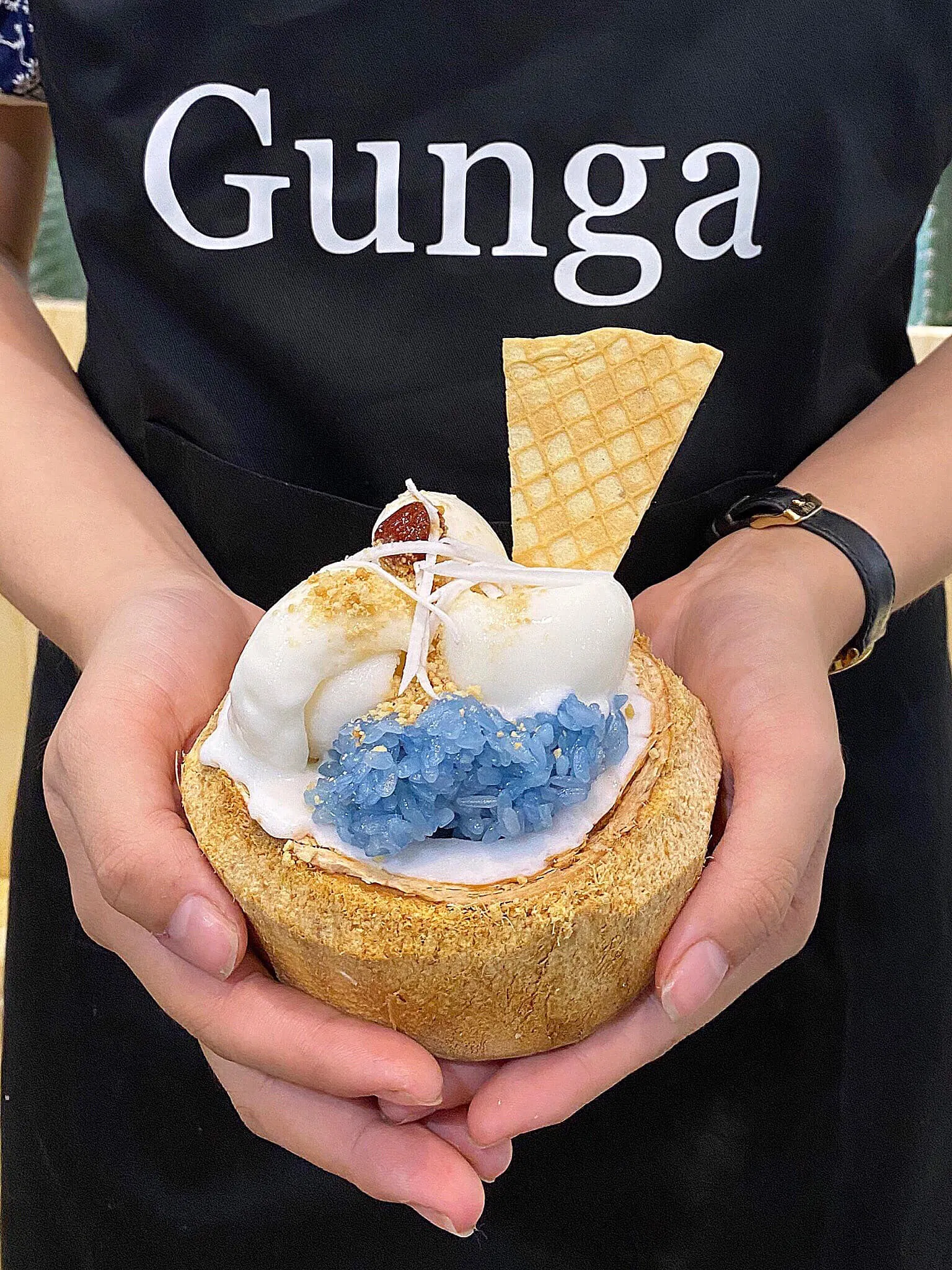 Kem xôi dừa hoa đậu biếc siêu cute